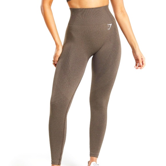 Gymshark Pants - NWT Gymshark Vital Seamless 2.0 Leggings Brown Marl Large